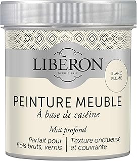 Libéron Peinture meuble à base de caséine, Blanc Plume 500 ML