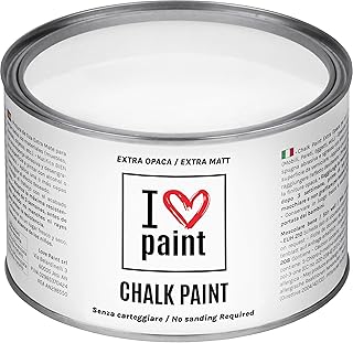 I Love Chalk Paint® couleur Craie 375 ml - Peinture à la craie - Sans poncer, couleurs meubles, murs et objets - Sans solvants ni formaldéhyde - Sans odeur, à base d