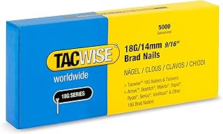 TACWISE 1724 Clous de Finition Brad Galvanisés de Type 18G / 14 mm, Lot de 5000, Argent