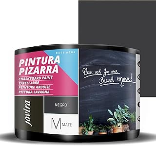JOVIRA PINTURAS Peinture Ardoise. Pour peindre, dessiner et écrire à la craie sur les murs. (375 Millilitres, Noir)