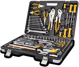 VITO - Boite à outils 119 pièces Chrome vanadium - Caisse à outils complète douilles clés tournevis Mallette de bricolage